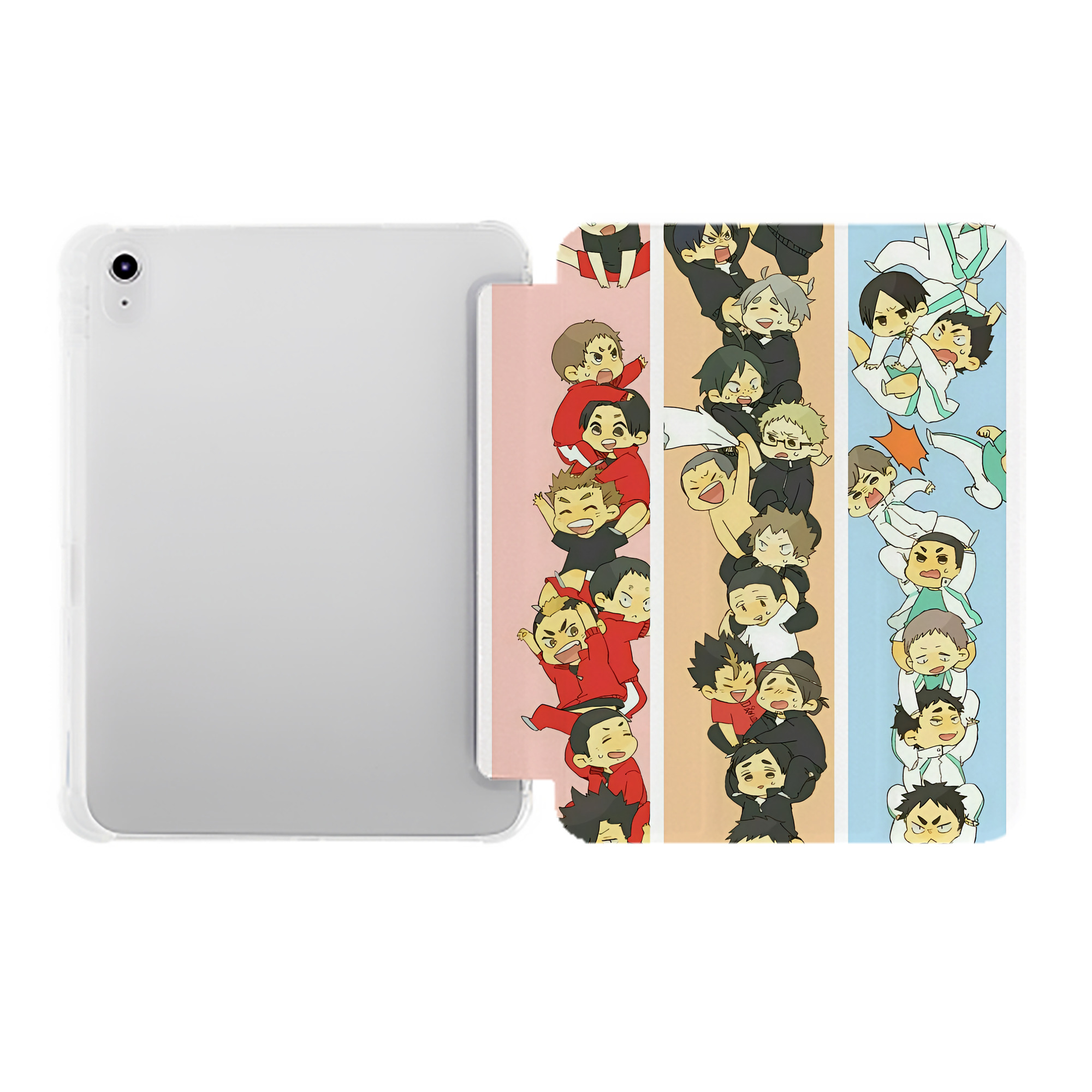 （画像用） ハイキュー!! Haikyu!! IPad ケース ペン収納付き 三つ折りスタンド PUレザー×シリコン 対応機種9.5/10.5/10.9インチ